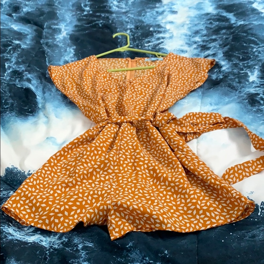 She + Sky yellow and white romper (small)